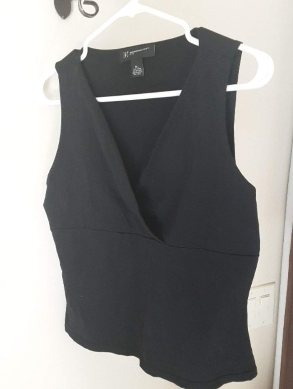 INC International Concepts Black Sleeveless V-Neck Camisole